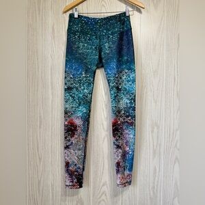 CALIA ESSENTIAL PRINTED TIGHT FIT LEGGING WAX00163PRT OXIDIZED COPPER Size M EUC